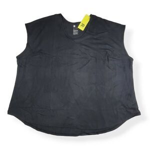 All in Motion Black short sleeve Active Top 3X